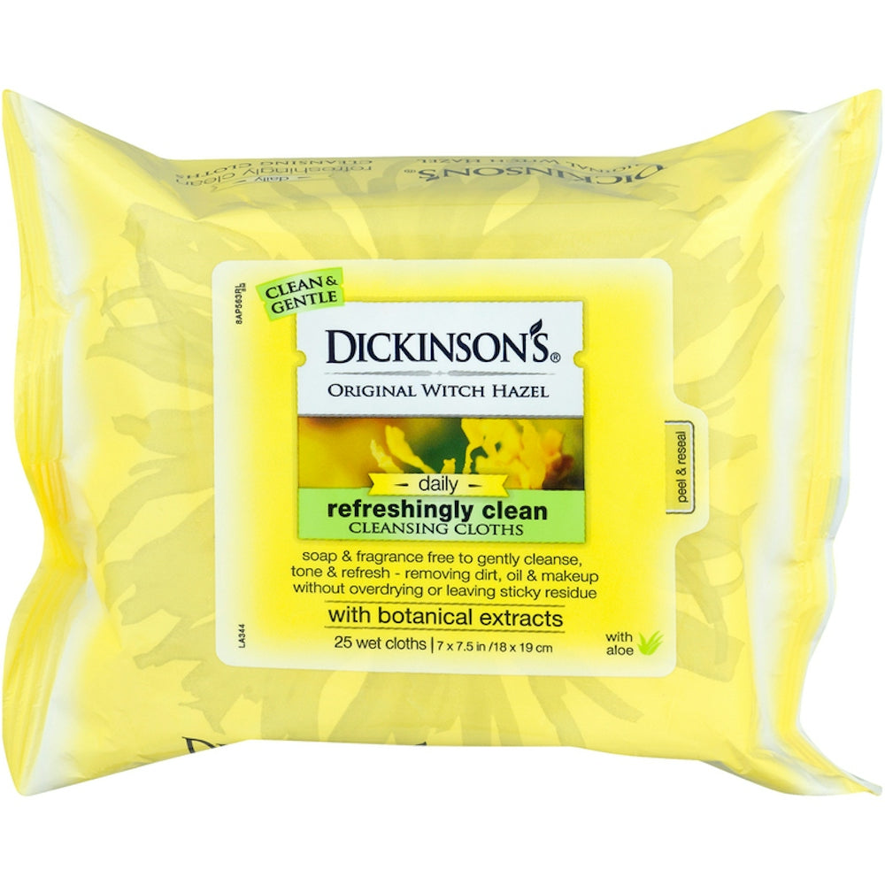 Toallitas de limpieza diarias refrescantes originales de Dickinson - 25 unidades