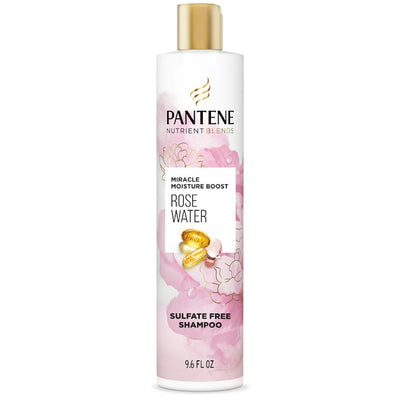 Pantene Nutrient Blends Rose Water Shampoo for Dry Hair, 9.6 Fl Oz