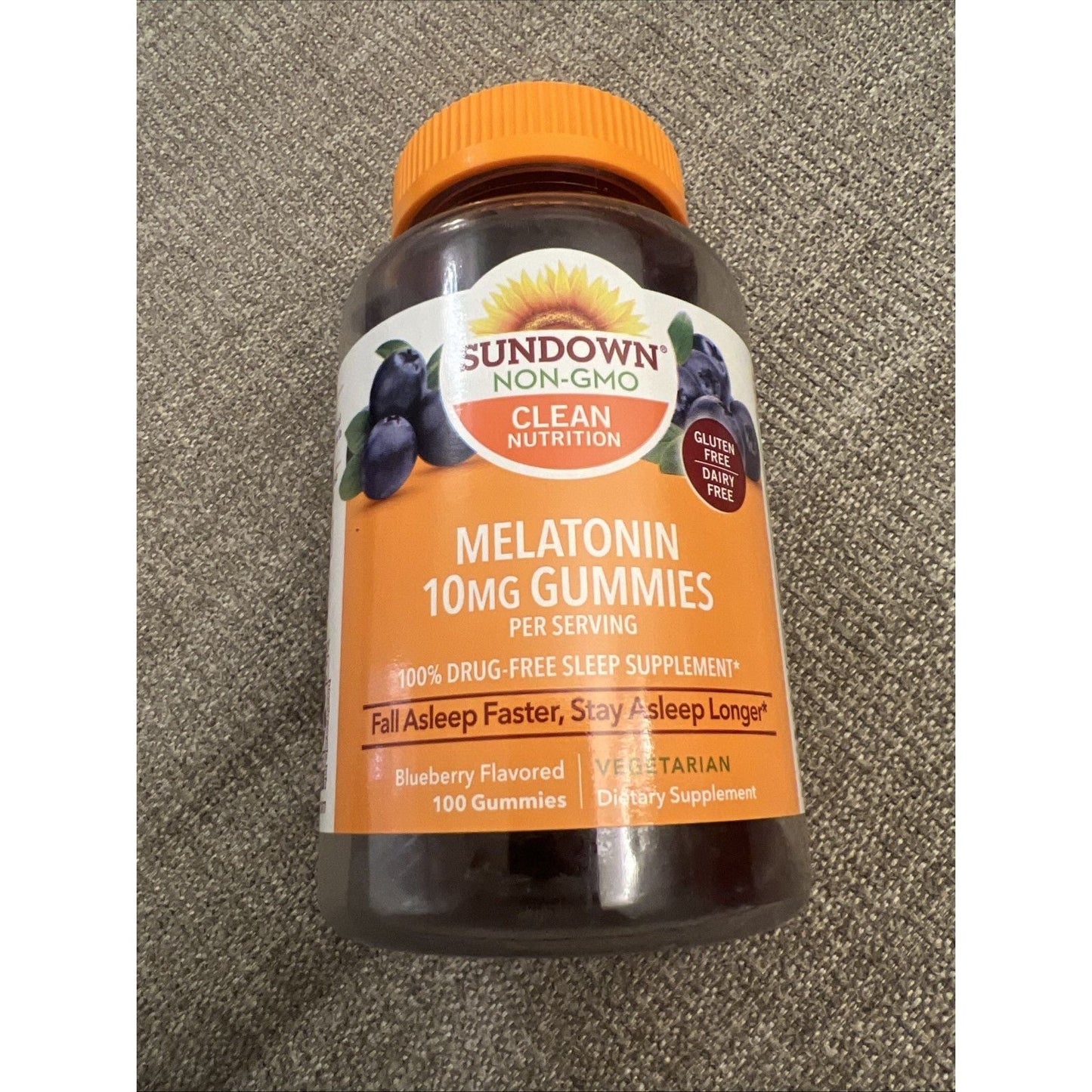 Sundown Naturals Gélules de Mélatonine - Saveur Myrtille, 10mg
