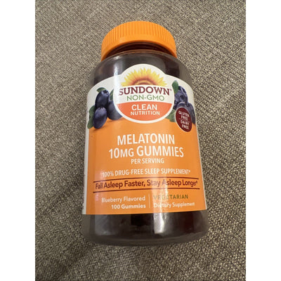 Sundown Naturals Melatonin Gummies - Blueberry Flavor, 10mg