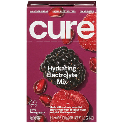 Mélange de boisson électrolytique vegan Cure Hydration - Baie Grenade 8Ct