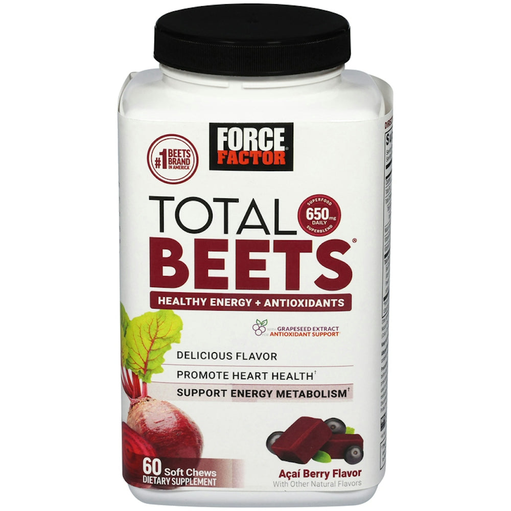 Force Factor Total Beets Soft Chews – Acai Berry Flavor