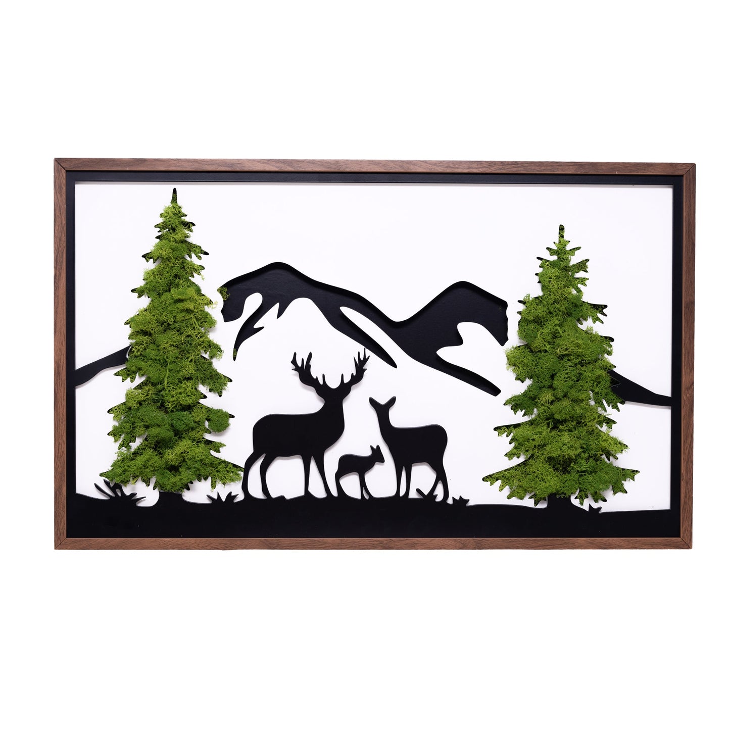 Deer Metal Art Moss Wall Decor - Korvel