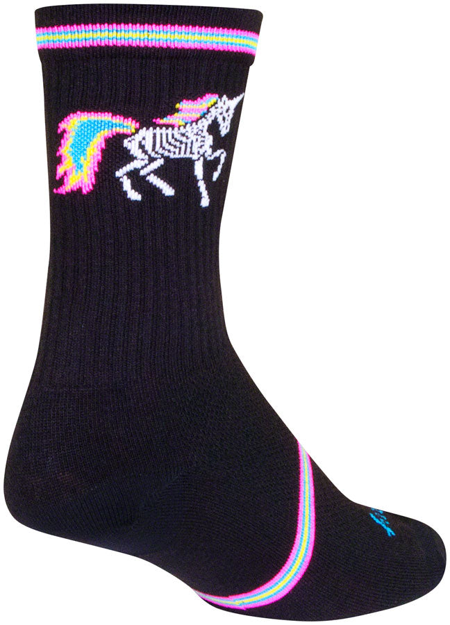 Chaussettes Crew SockGuy Dark Magic - 6" Noir/Multi Petit/Moyen