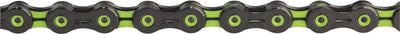 KMC DLC 11 Chain - 11-Speed 118 Links Black/Green