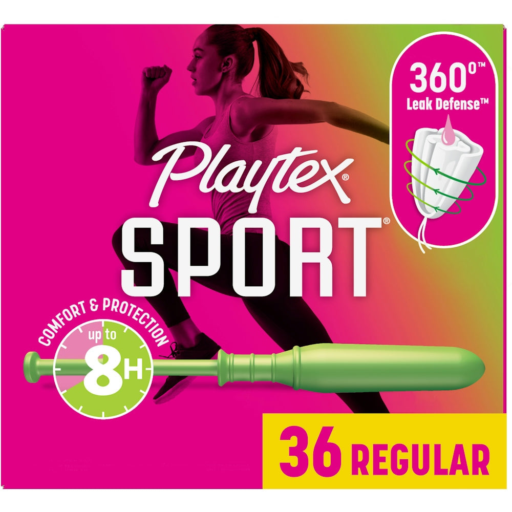 Tampones Playtex Sport, Absorbencia Regular, Sin Fragancia - 36 Contenido