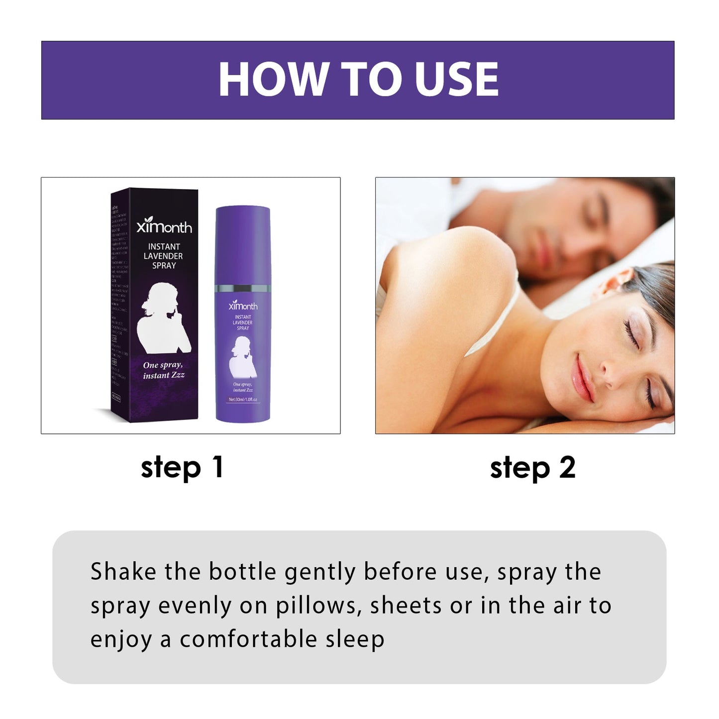 Lavender Sleep Spray, Soothing Body Fatigue Pamper Sleep Relaxing Sleep Spray - Korvel