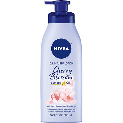 Lotion corporelle infusée à l'huile Nivea avec fleur de cerisier et huile de jojoba, 16,9 oz fl