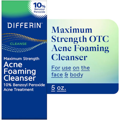Differin Acne Foaming Cleanser - Maximum Strength, 5 Fl Oz