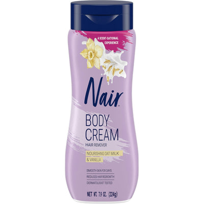 Crème dépilatoire pour le corps Nair avec lait d'avoine et vanille, 7,9 oz