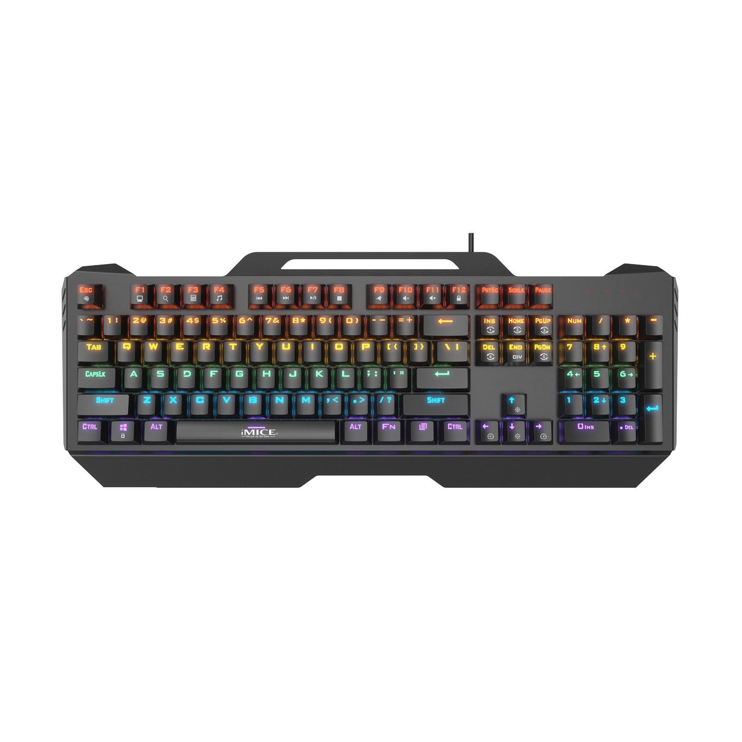 Wired RGB Chicken Eating Green Axis Mechanical Esports Metal Gaming Keyboard - Korvel