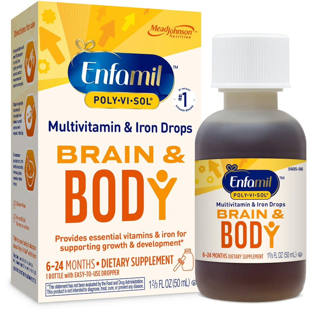 Enfamil Poly-Vi-Sol Multivitamin Drops with Iron for Infants and Toddlers