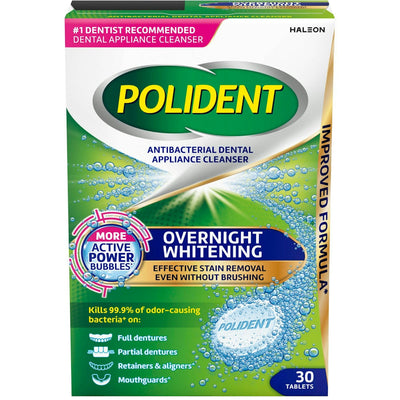 Polident Antibacterial Dental Appliance Cleanser Tablets