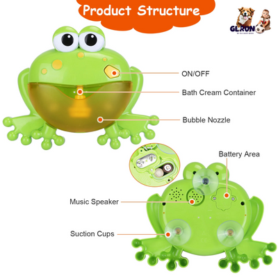 Frog Musical Bubble Bath Maker for Toddlers