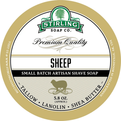 Stirling Soap Co. Unscented Sheep Shave Soap Jar - 5.8 oz