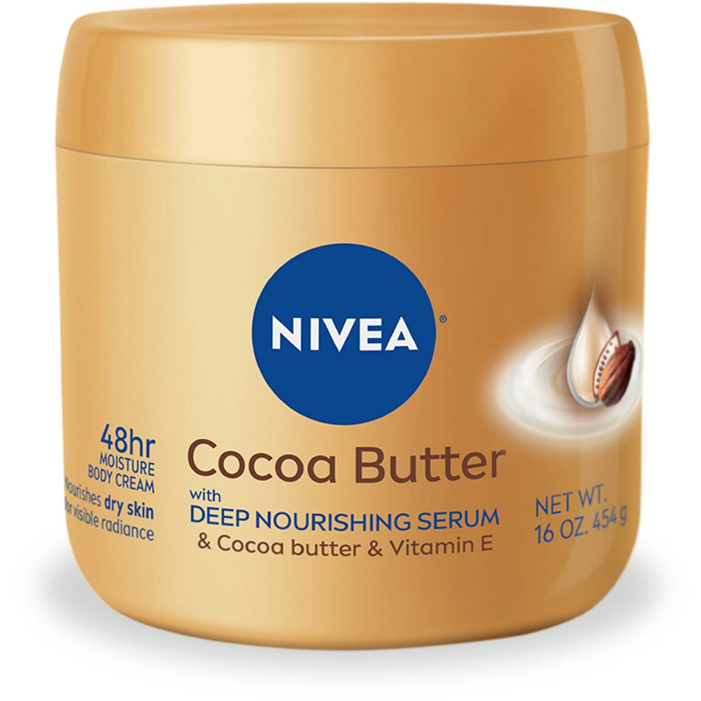 Crema Corporal Nivea con Manteca de Cacao y Suero Nutritivo Profundo, 15.5 Onzas