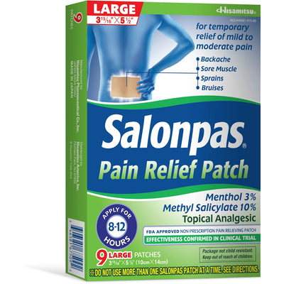 Salonpas Large Pain Relief Patches - Value Pack of 9