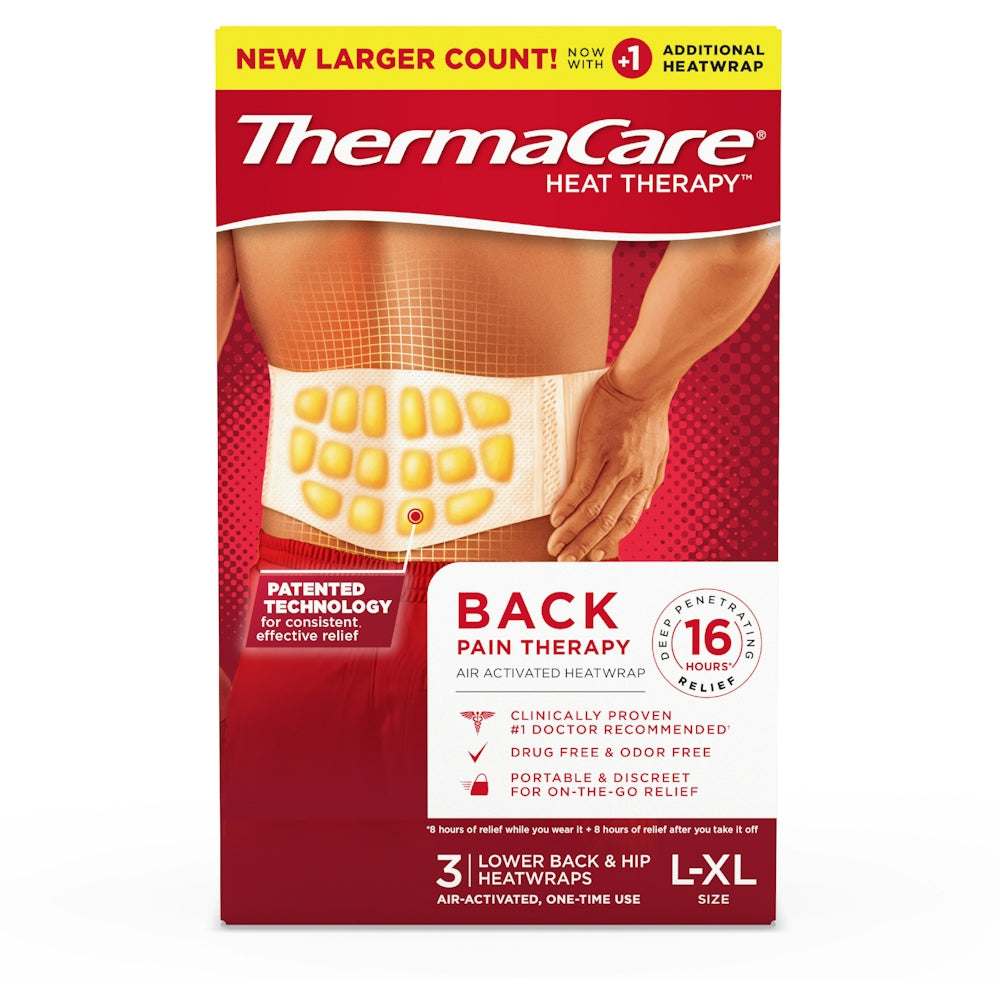 Thermacare Heatwraps para la Parte Inferior de la Espalda y la Cadera - L/XL
