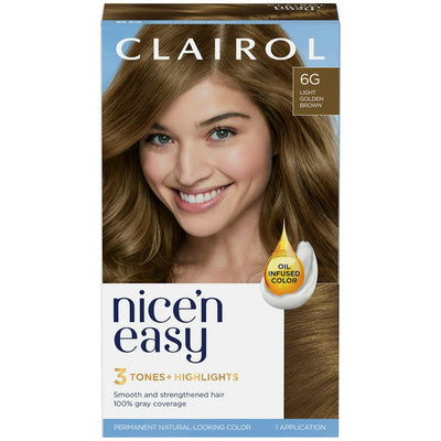 Clairol Nice 'N Easy Light Golden Brown 6G Permanent Hair Color