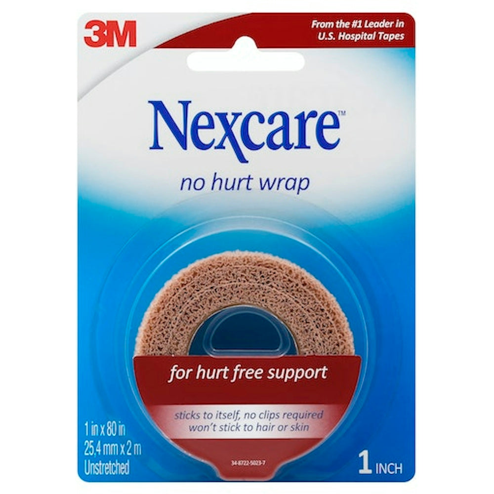 Nexcare No Hurt Wrap - Tan, 1 Inch x 5 Yard