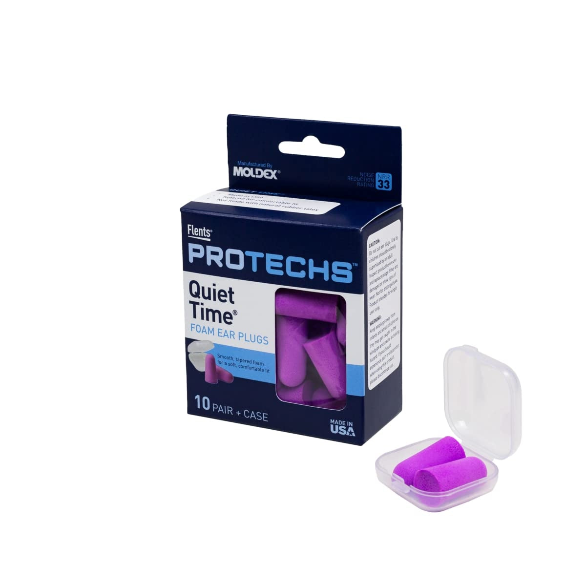 Bouchons d'oreilles en mousse confort Flents Quiet Time - 10 paires