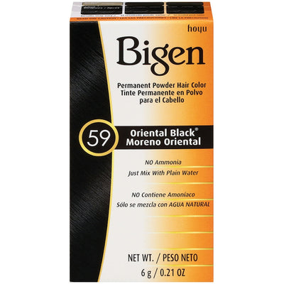 Bigen Permanent Powder Hair Color - 59 Oriental Black - Ammonia Free