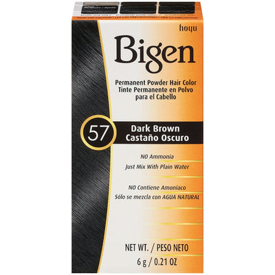 Bigen Permanent Powder Hair Color 57 Dark Brown - 0.21 Oz