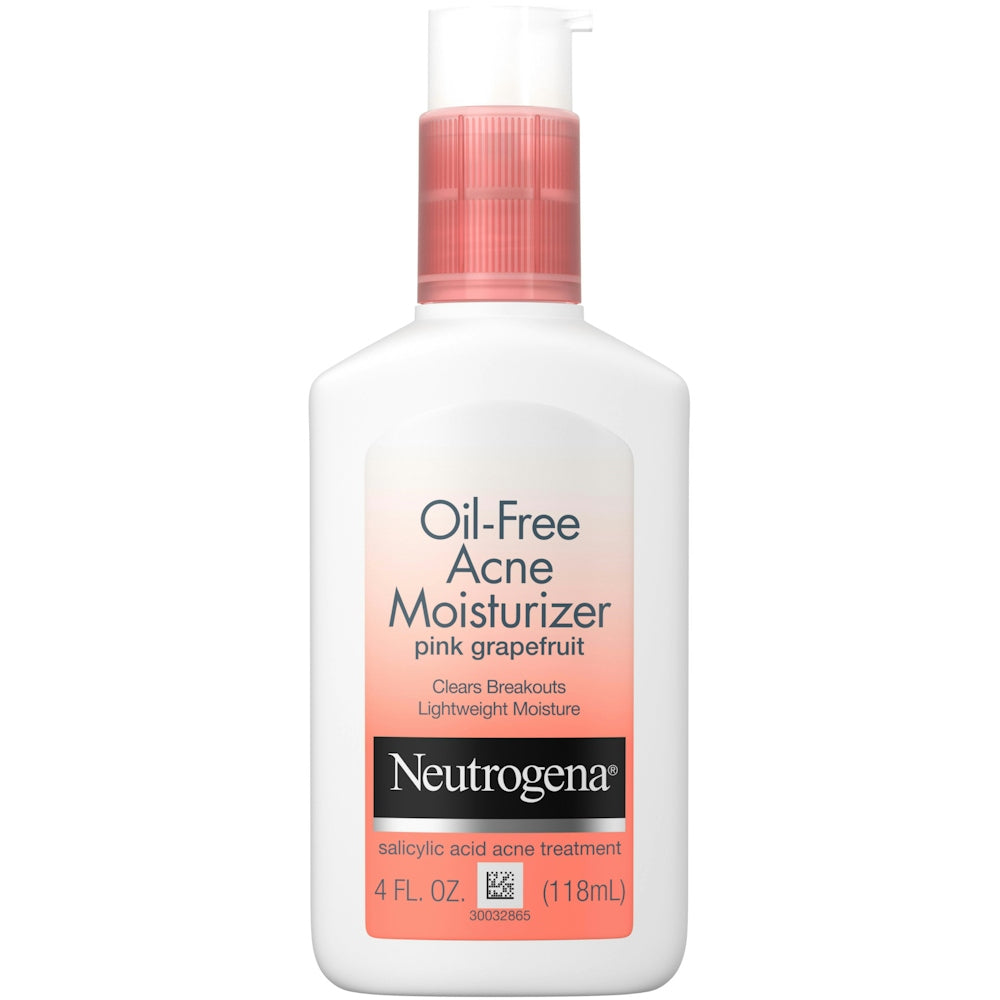 Neutrogena Oil-Free Acne Facial Moisturizer with Pink Grapefruit, 4 Oz