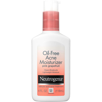 Neutrogena Oil-Free Acne Facial Moisturizer with Pink Grapefruit, 4 Oz