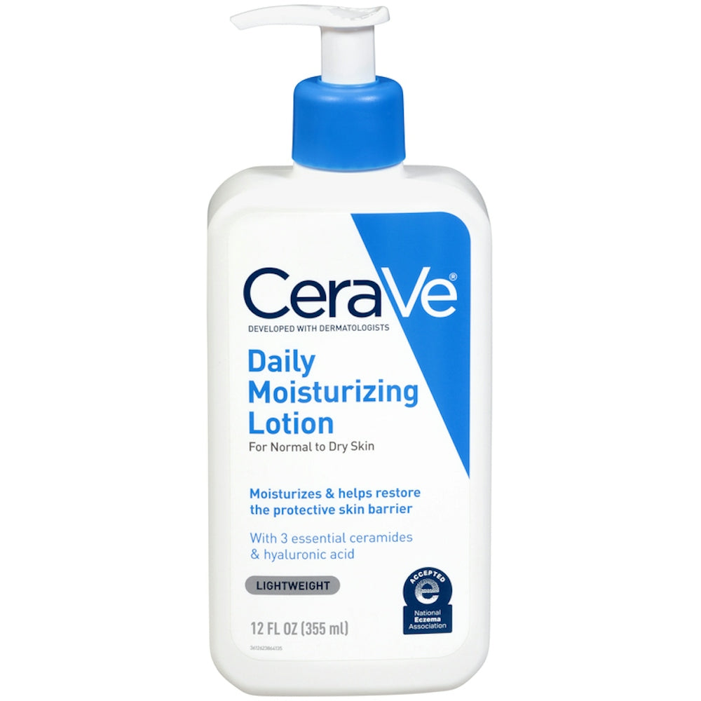 CeraVe Lotion Hydratante Quotidienne pour Peau Normale à Sèche - 12 Fl Oz