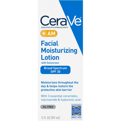 CeraVe AM Facial Moisturizing Lotion with SPF 30 - 3 Fl Oz