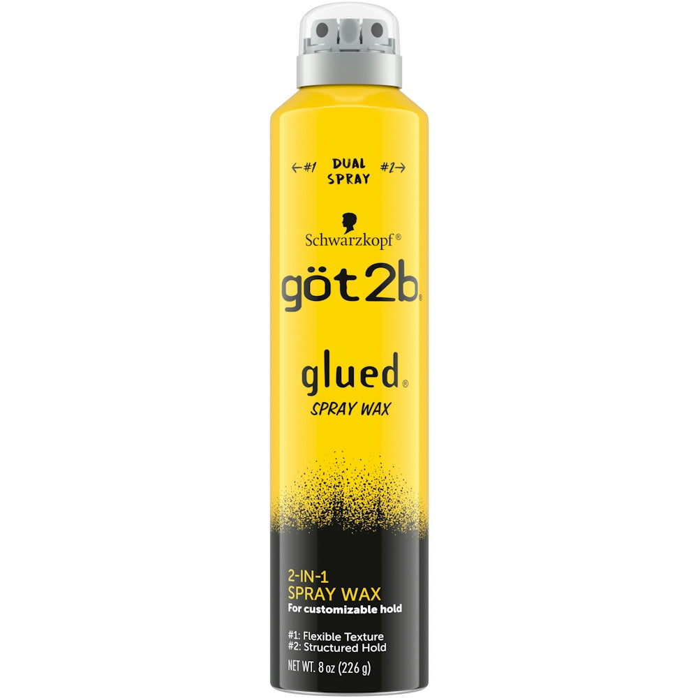 Got2b Glued Spray Wax con boquilla dual 2 en 1, 8 oz