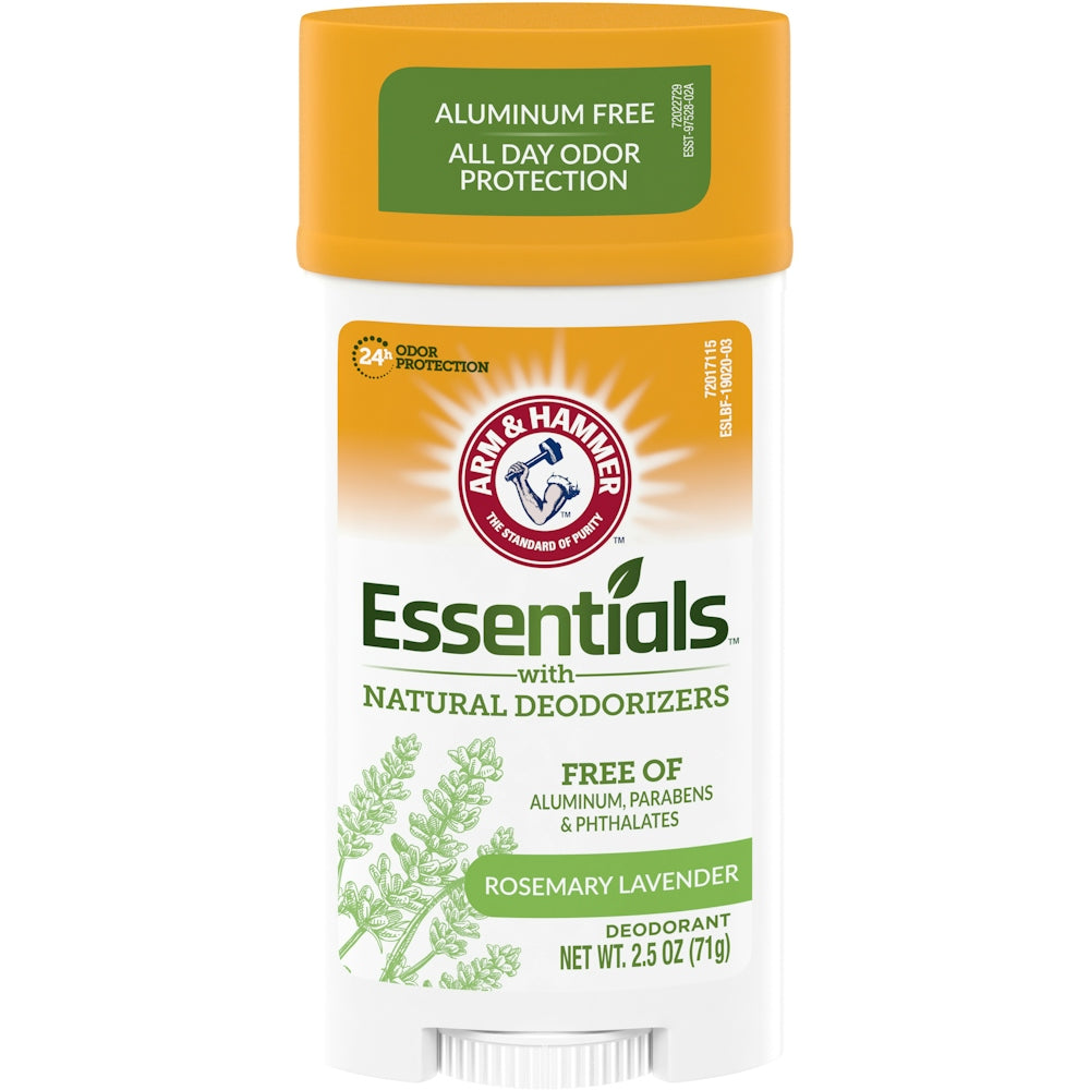 Arm & Hammer Essentials Fresh Rosemary Lavender Deodorant Stick, 2.5 Oz