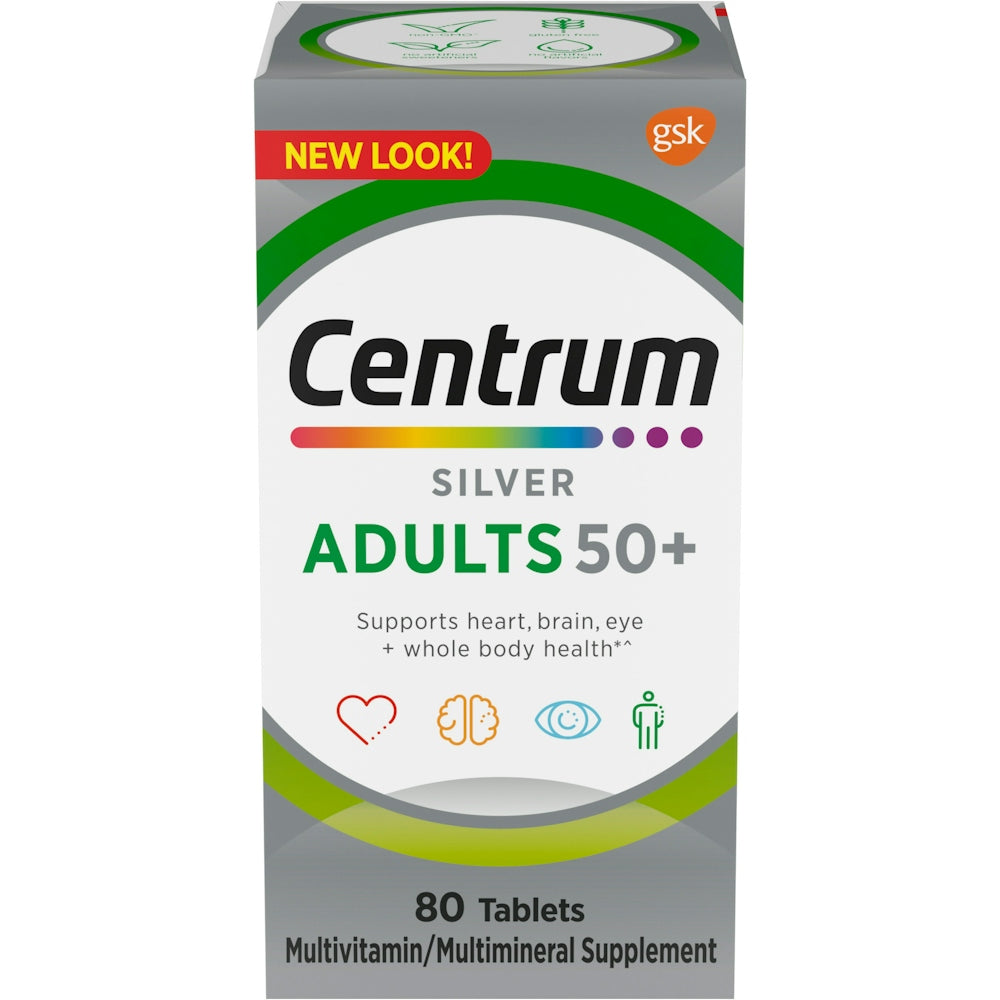 Centrum Silver Multivitamínico para Adultos Mayores de 50 Años, Tabletas