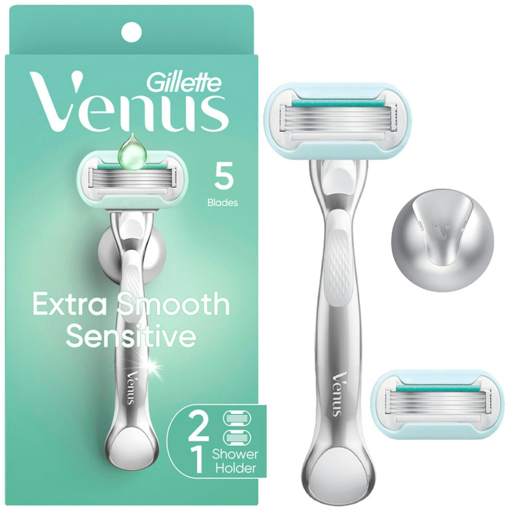Rasoir Gillette Venus Deluxe Smooth Sensitive avec 2 recharges de lames