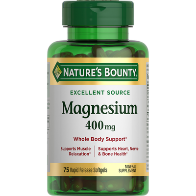 Nature's Bounty Cápsulas Blandas de Liberación Rápida 400 Mg de Magnesio