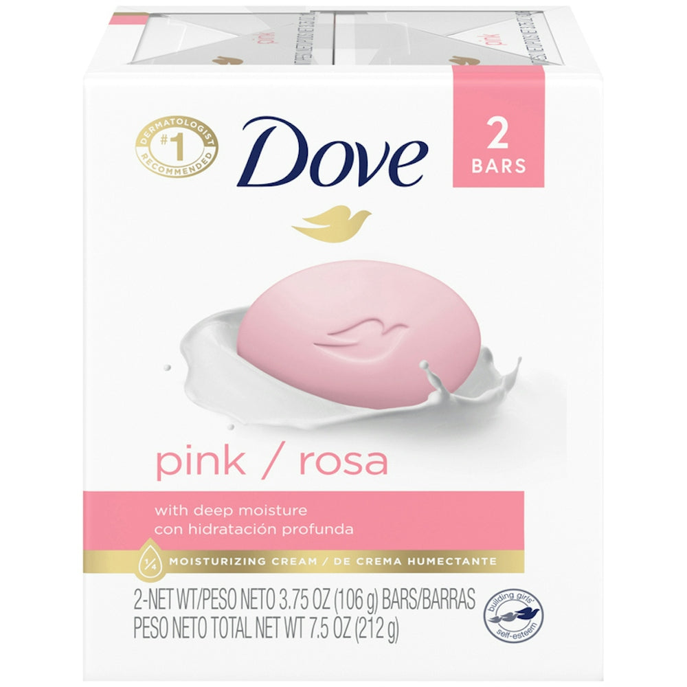 Barra de Belleza Dove Rosa - 4.25 oz (2 Contenido) - Limpieza Lujosa