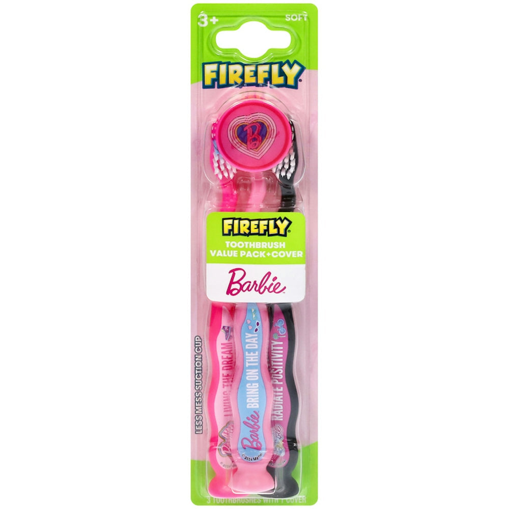 Paquete de Valor de Cepillos de Dientes Suaves Firefly 3+ Barbie