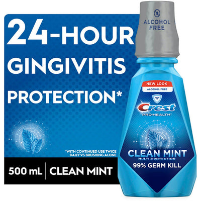 Enjuague bucal Crest Pro Health Multi Protection Clean Mint - 16.9 Fl Oz