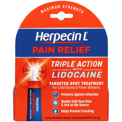 Herpecin L Triple Action Pain Relief with Lidocaine 0.15 Oz