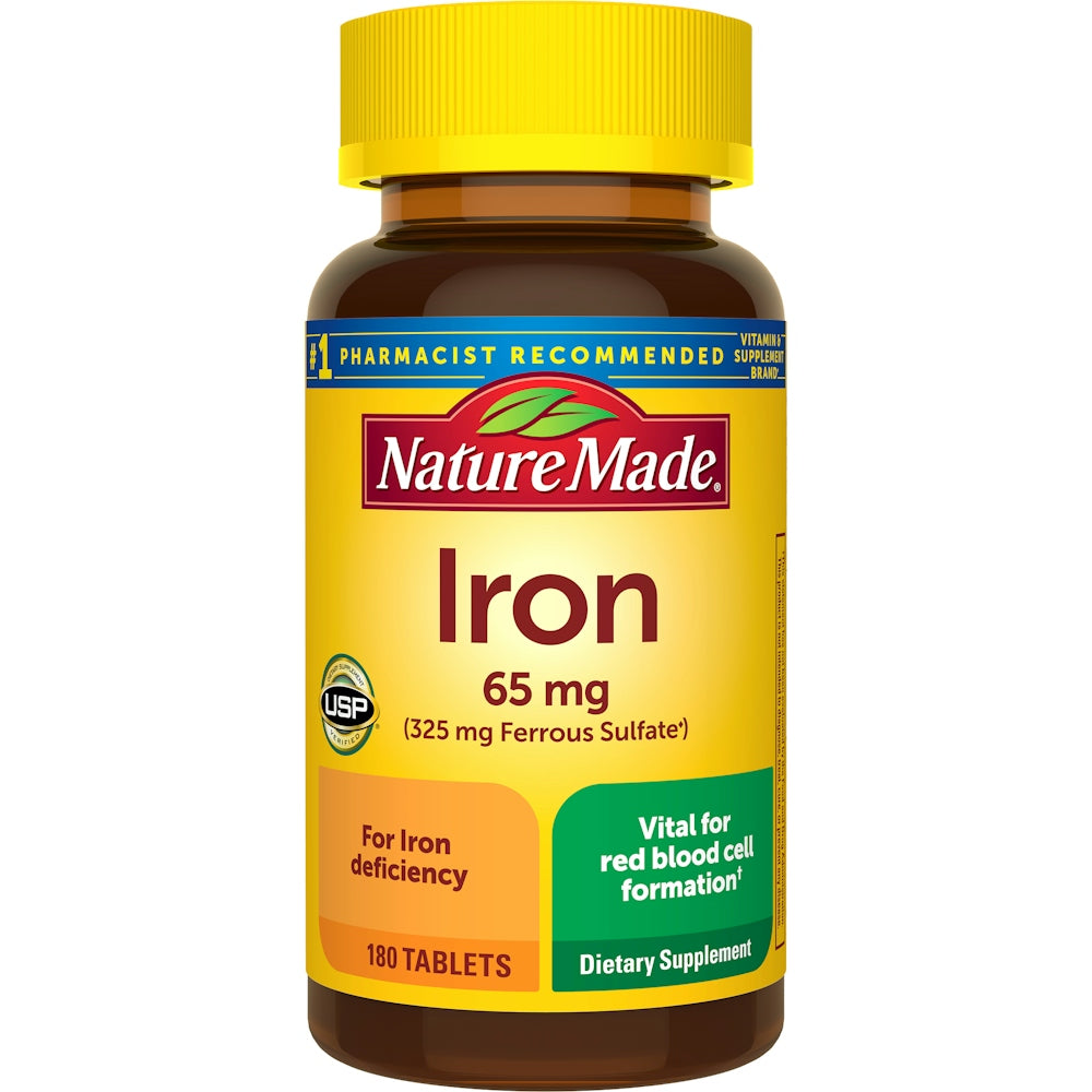 Nature Made Fer 65 Mg Comprimés de Supplément Alimentaire