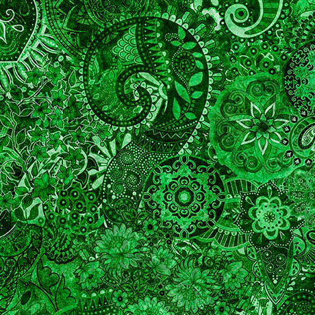 Green Mystique Blender Wideback Cotton Fabric