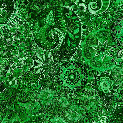 Green Mystique Blender Wideback Cotton Fabric