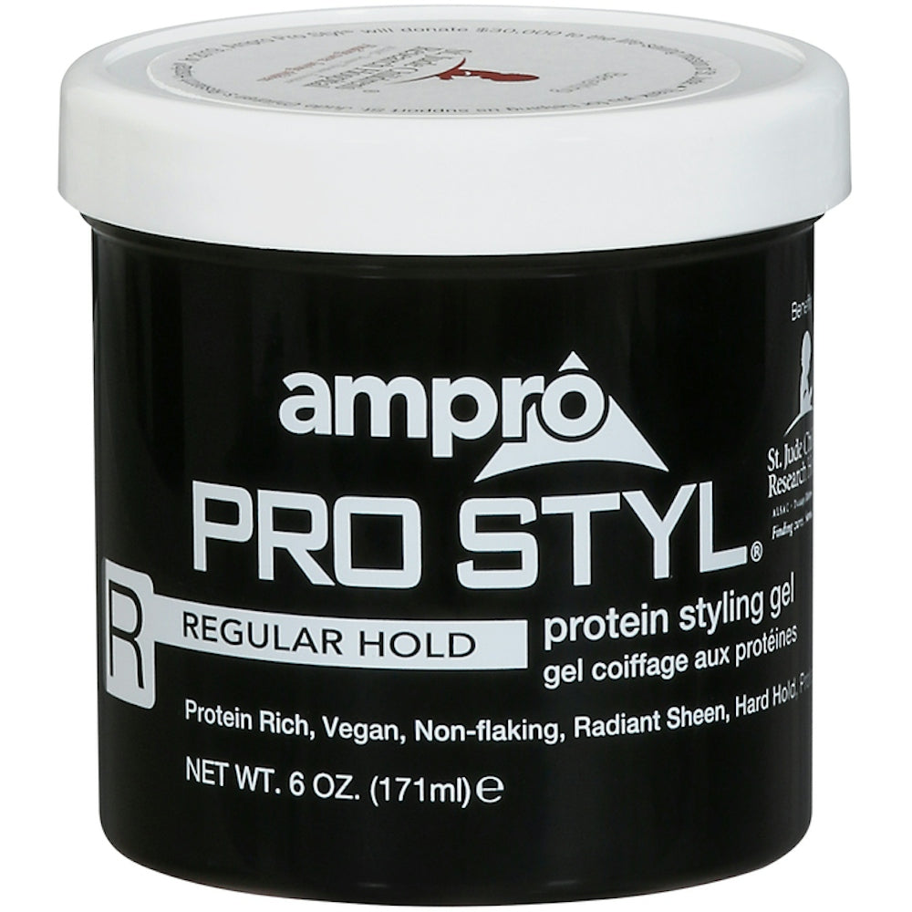 Gel de Estilo con Proteína Ampro Pro Styl - 6 oz, Fijación Firme Sin Alcohol