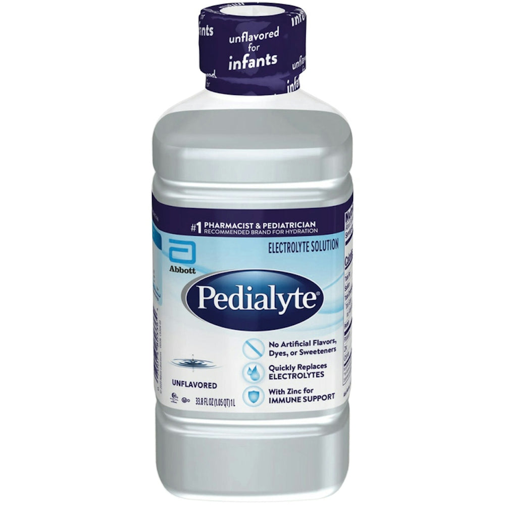 Solución Electrolítica Pedialyte, botella de 33.8 fl oz, sin sabor
