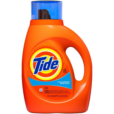 Tide Clean Breeze Scent Liquid Laundry Detergent, 50 Oz