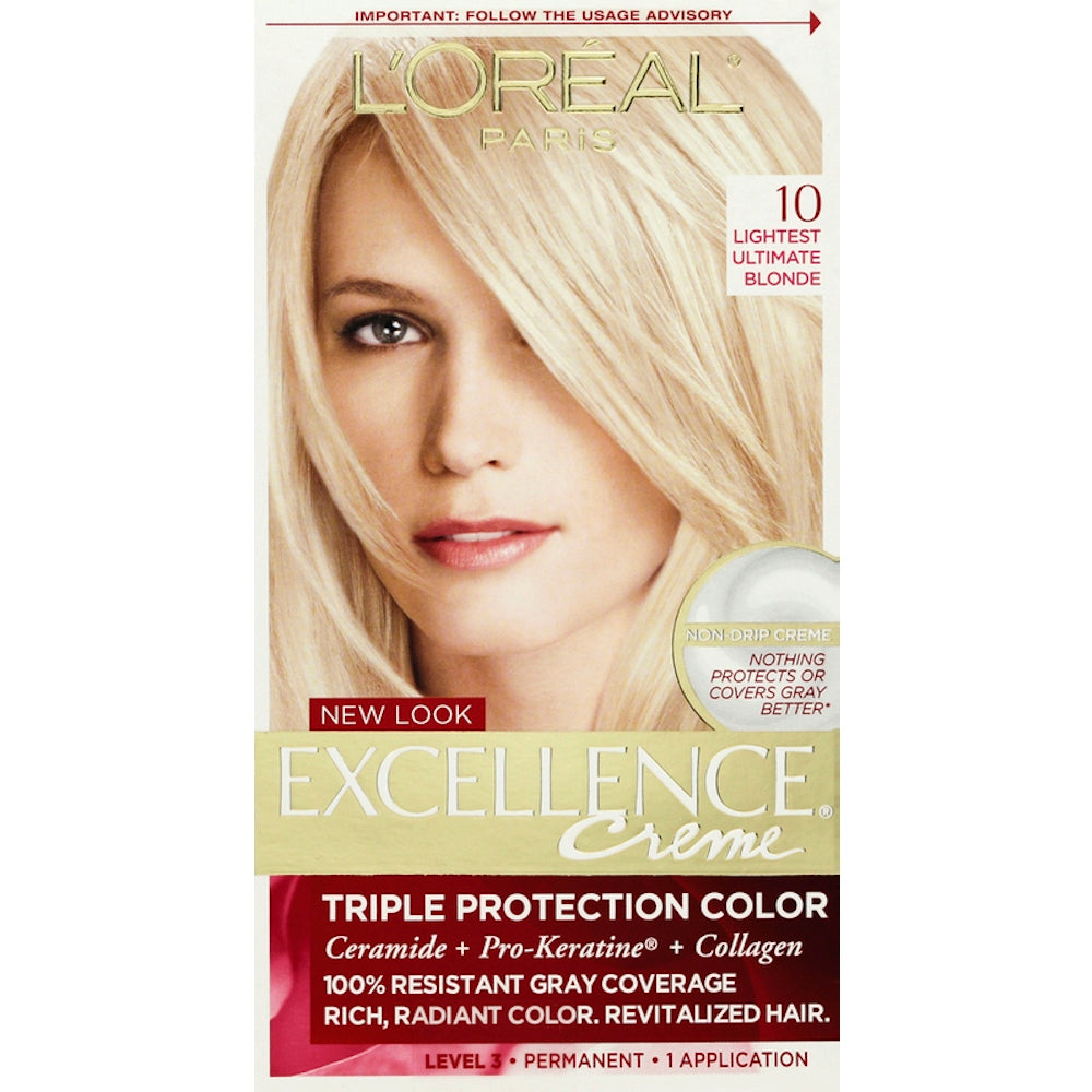 Excellence L'Oreal Paris Creme de Coloration Permanente, 10 Blond Ultime Clair