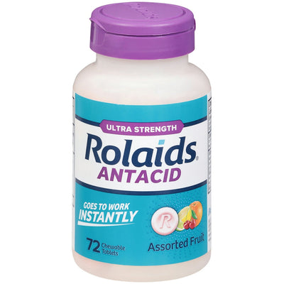 Rolaids Ultra Strength Chewable Tablets - Fruit Flavor, 72 Ct