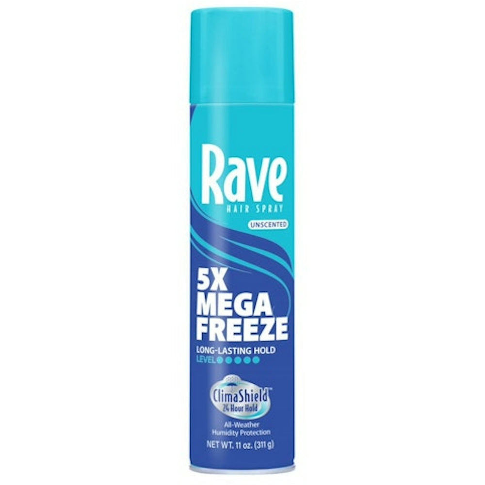 Rave 5x Freeze Laque de Cheveux Ultime Sans Parfum - 11 Oz