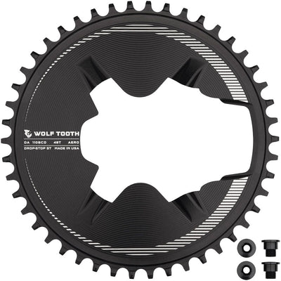 Wolf Tooth Aero Direct Mount 1x Chainring - 46t for Shimano Dura-Ace R9200